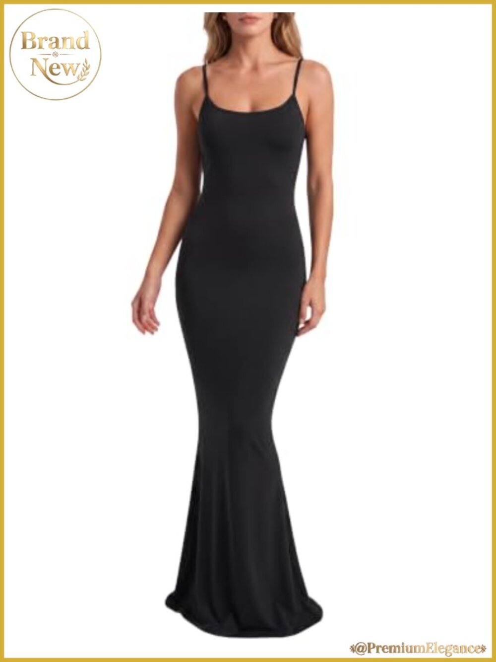 Bodycon Maxi Dress Sleeveless Spaghetti Strap Fishtail Evening Party